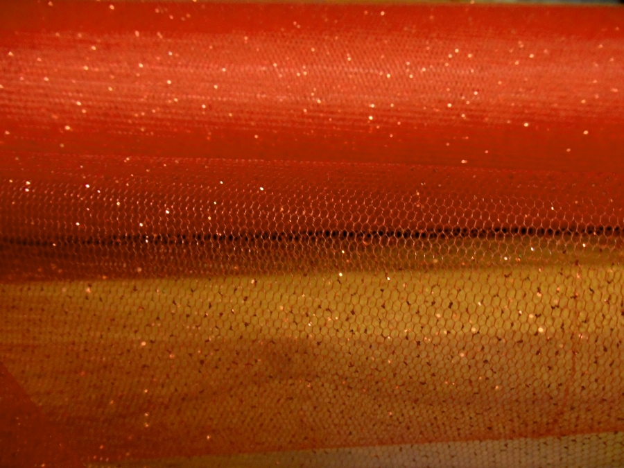 TULLE GLITTER ART. POLVERE DI STELLE V. 21 ARANCIO